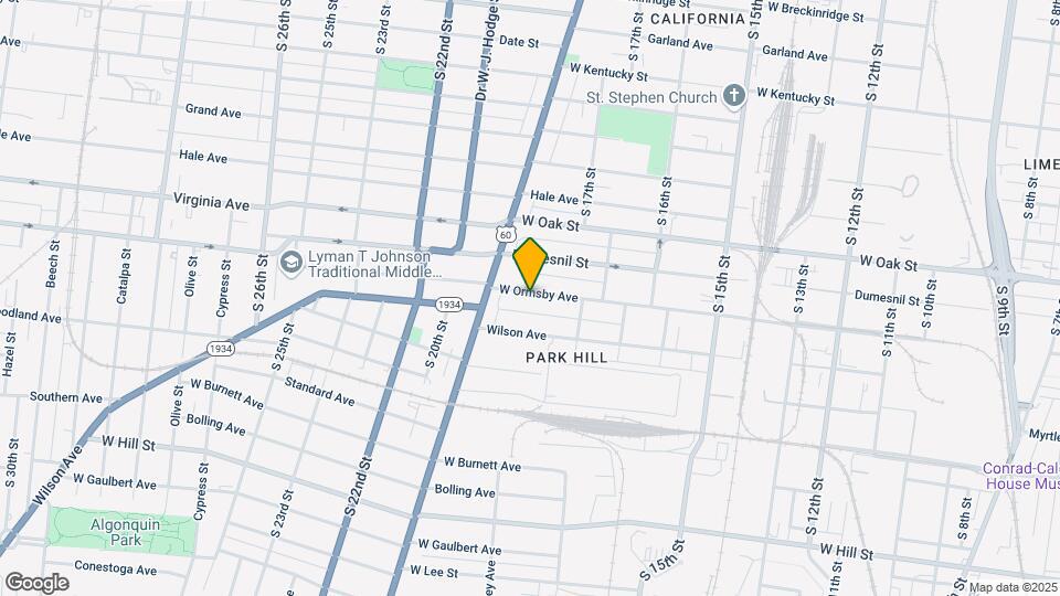 1780 W Ormsby Ave Mapa y Detalles de la Ubicación