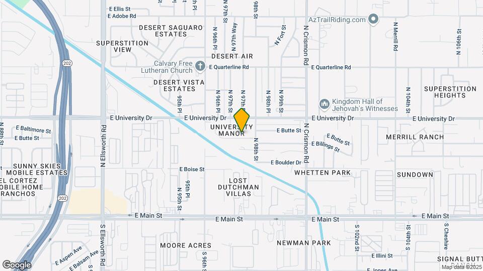 9726 E Butte St Mapa y Detalles de la Ubicación