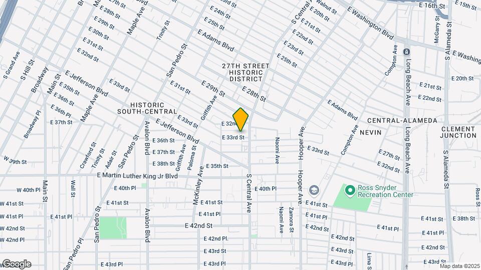 1047 E 33rd St Map and Location Details