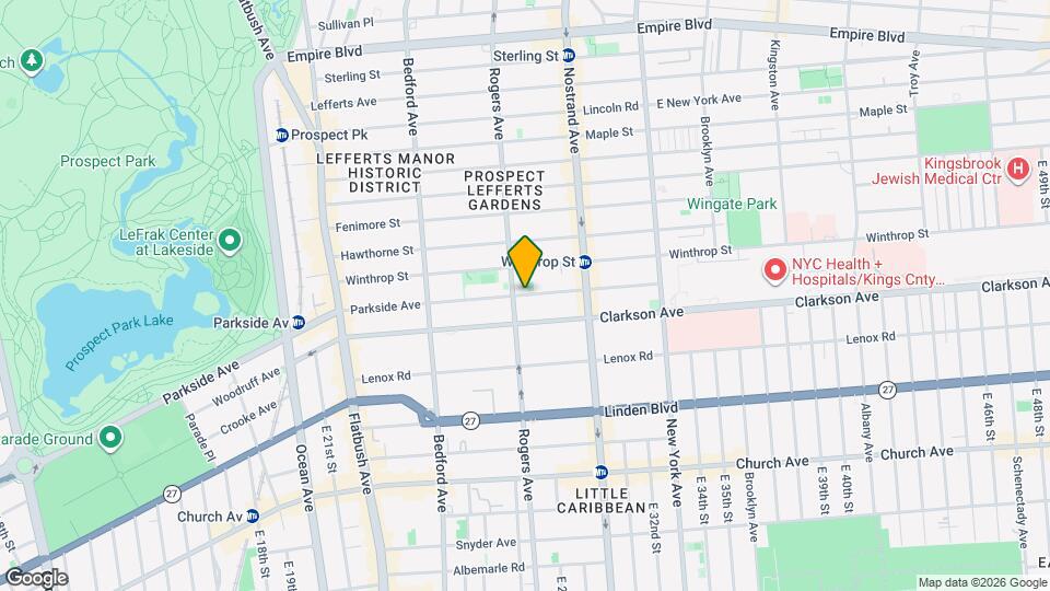 620 Parkside Ave, Unit 1b Mapa y Detalles de la Ubicación