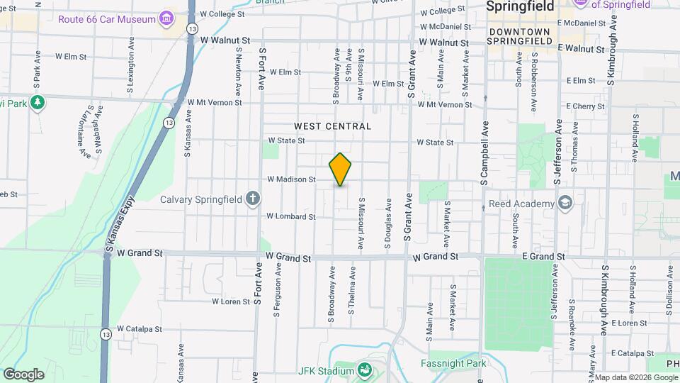 818 S Broadway Ave Map and Location Details