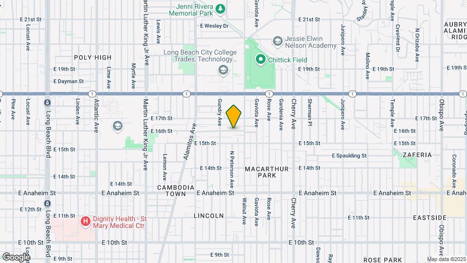 1504 E 16th St Map and Location Details
