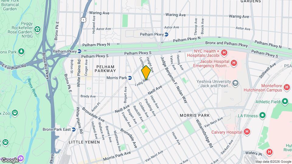 1054 Lydig Ave Mapa y Detalles de la Ubicación