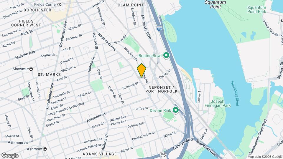 206 Neponset Ave, Unit Apt 2-Floor 1 Map and Location Details