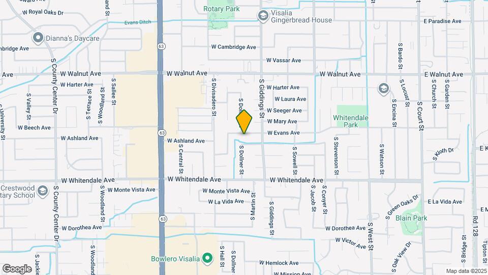 1439 W Evans Ave Map and Location Details
