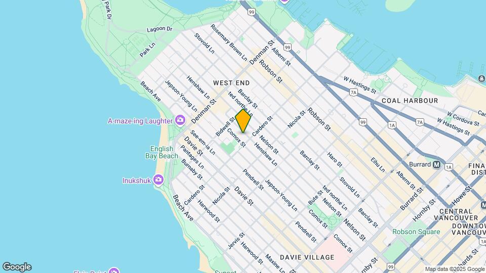 1609 Comox St Map and Location Details