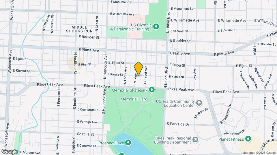 1505 E Kiowa St Mapa y Detalles de la Ubicación