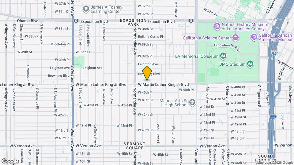 1309 1/2 W Martin Luther King Jr Blvd Map and Location Details