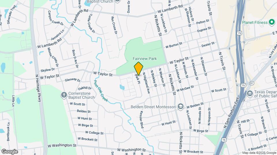 1813 Park Pl Map and Location Details