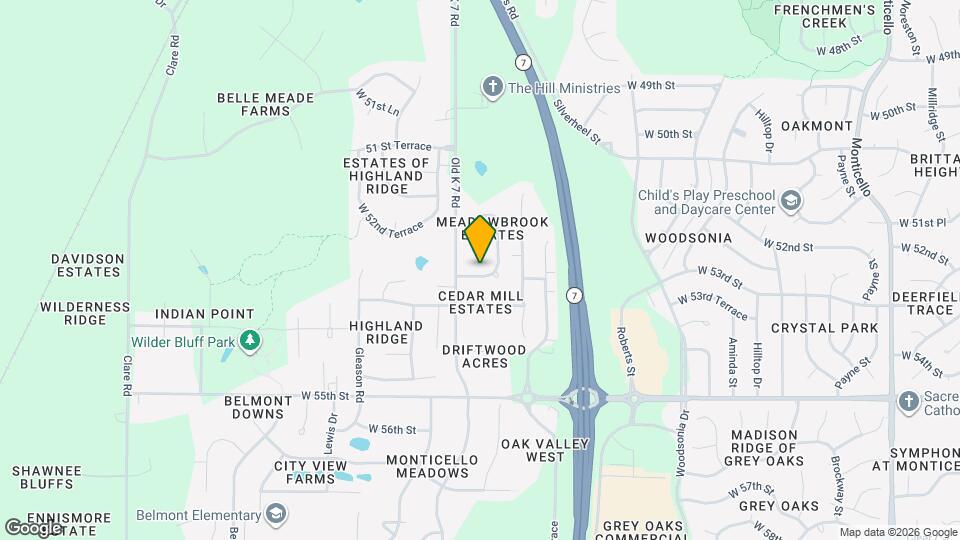 23402 W 52nd Terrace Map and Location Details