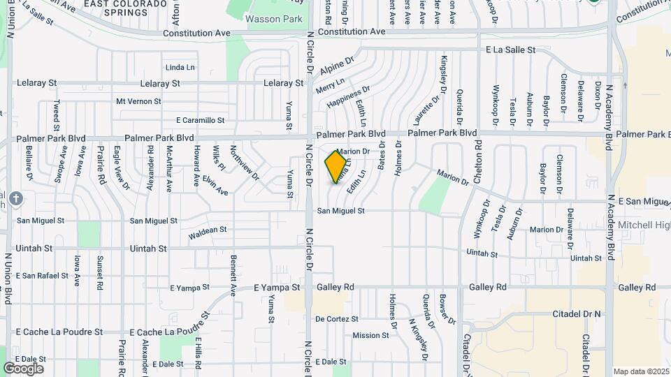 1325 Diana Ln Map and Location Details
