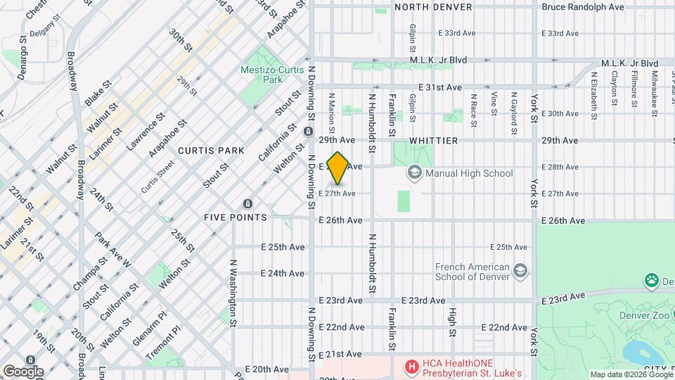 1311 E 27th Ave Map and Location Details