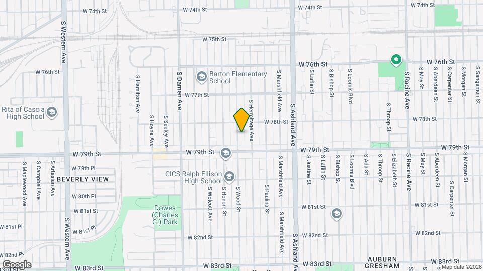 7825 S Wood St Map and Location Details