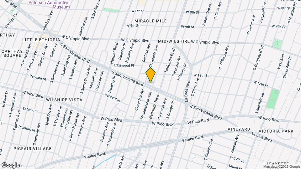 5253 San Vicente Blvd Map and Location Details