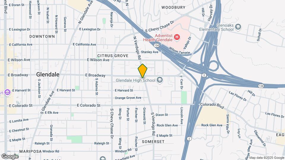 111 S Verdugo Rd Map and Location Details