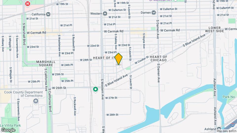 2433 S Oakley Ave Map and Location Details
