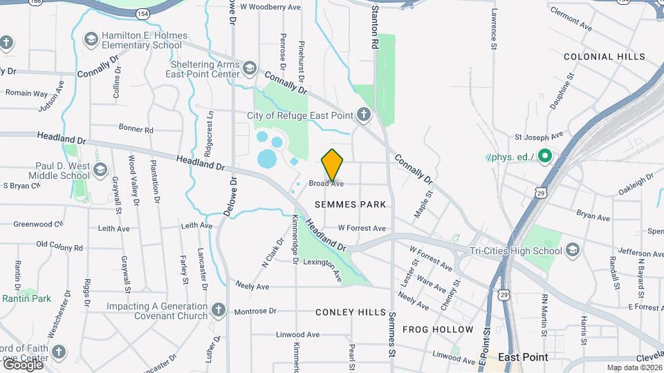 2450 Hillcrest Dr Map and Location Details