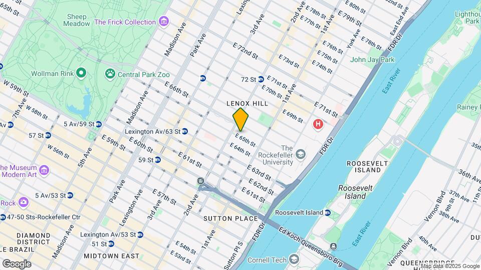 315 East 65th St Mapa y Detalles de la Ubicación