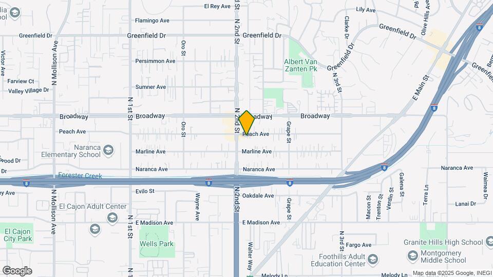 1319 Peach Ave Map and Location Details