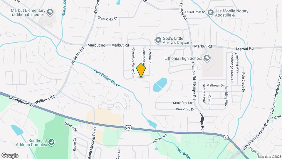 2261 Cherokee Valley Dr Map and Location Details