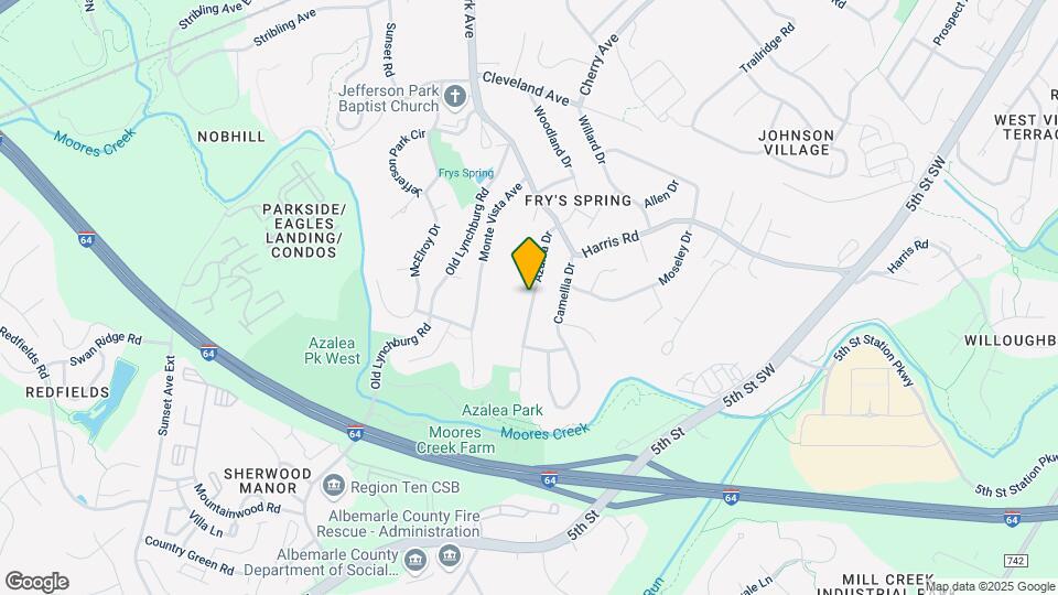 209 Azalea Dr, Unit A 1 BR Map and Location Details
