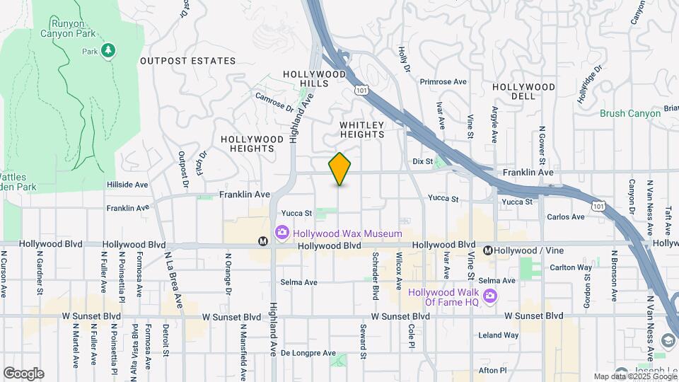 1832 N Cherokee Ave Map and Location Details
