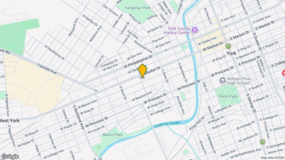 21 S Hartley St Map and Location Details