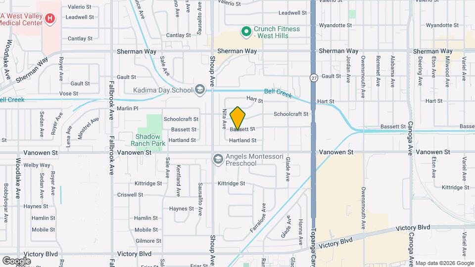 22300 Bassett St Map and Location Details