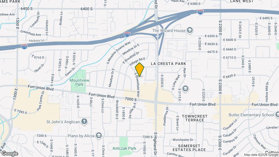 6845 S Greenfield Way Map and Location Details