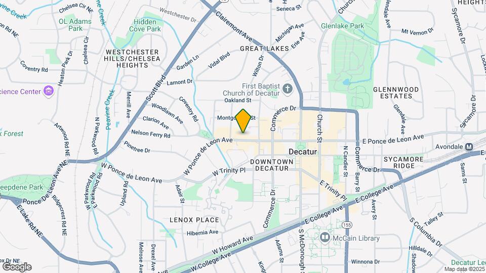 335 W Ponce de Leon Ave Mapa y Detalles de la Ubicación