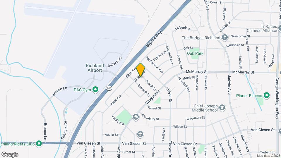 1872 Alder Ave Map and Location Details