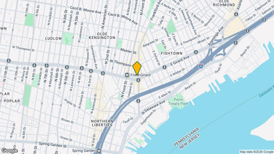 5 W Girard Ave Map and Location Details