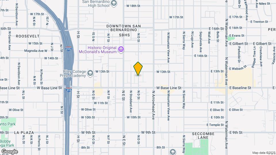 1263 N D St Map and Location Details