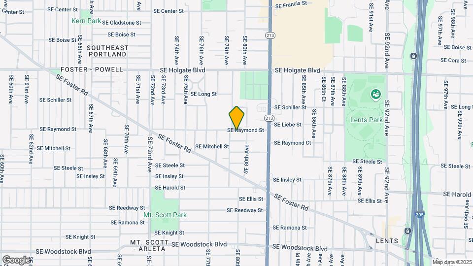 7924 SE Raymond St Map and Location Details