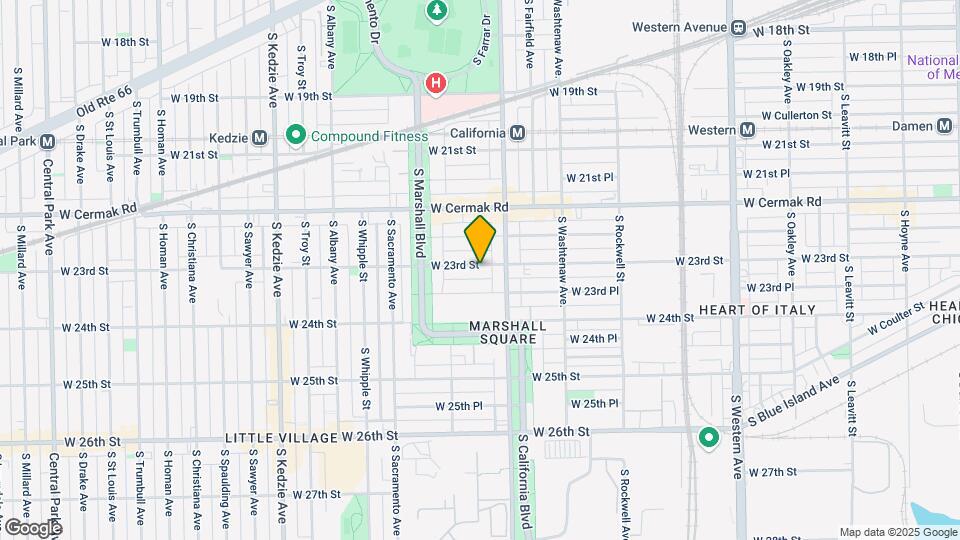2827 W 23rd St Map and Location Details