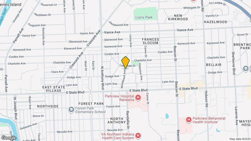 2508 Woodward Ave Mapa y Detalles de la Ubicación