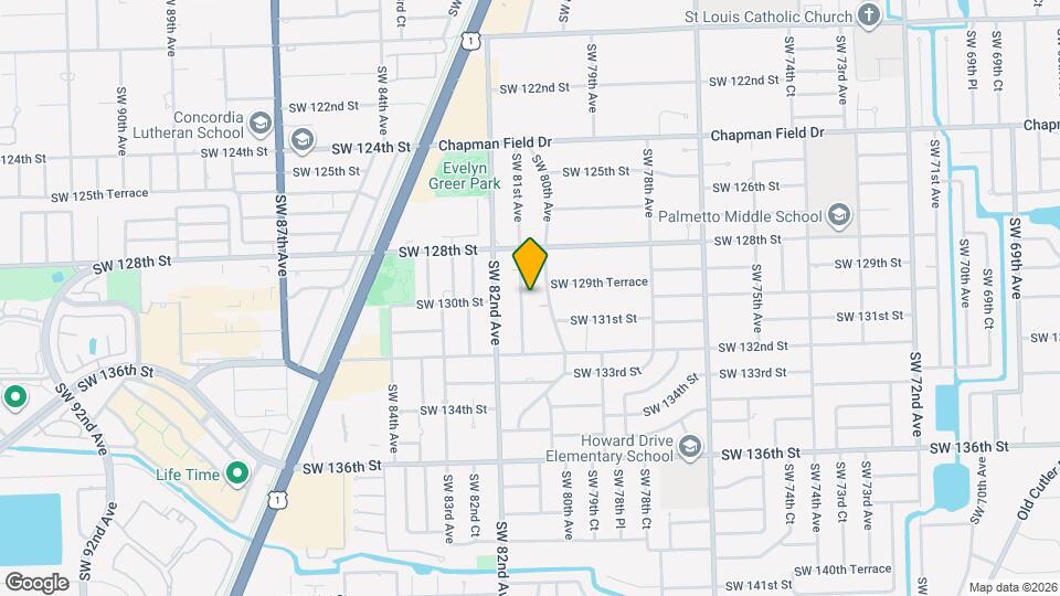 12935 SW 81st Ave Map and Location Details