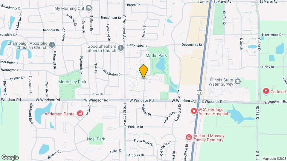 1901 Melrose Dr, Unit A Map and Location Details