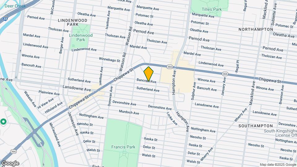 6326 Bancroft Ave-Unit -2W Map and Location Details