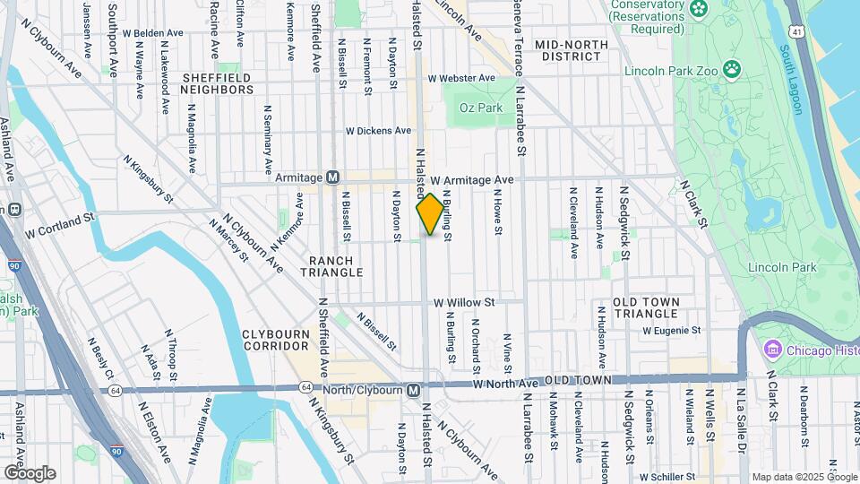 1901 N Halsted St Mapa y Detalles de la Ubicación