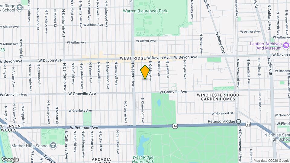 6241 N Claremont Ave Map and Location Details