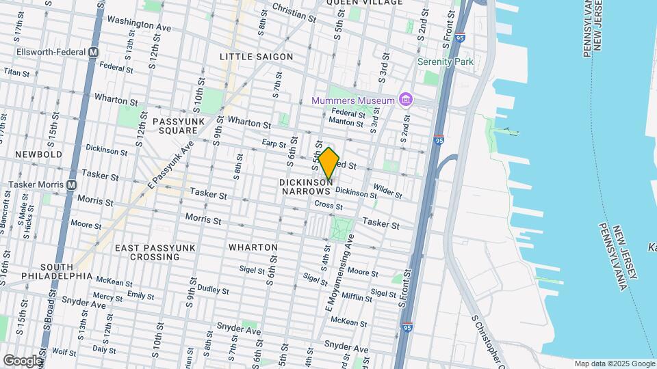 417 Dickinson St, Unit 1F Mapa y Detalles de la Ubicación
