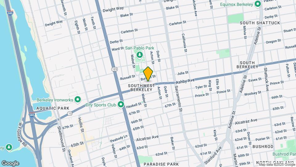 1323 Ashby Ave Map and Location Details