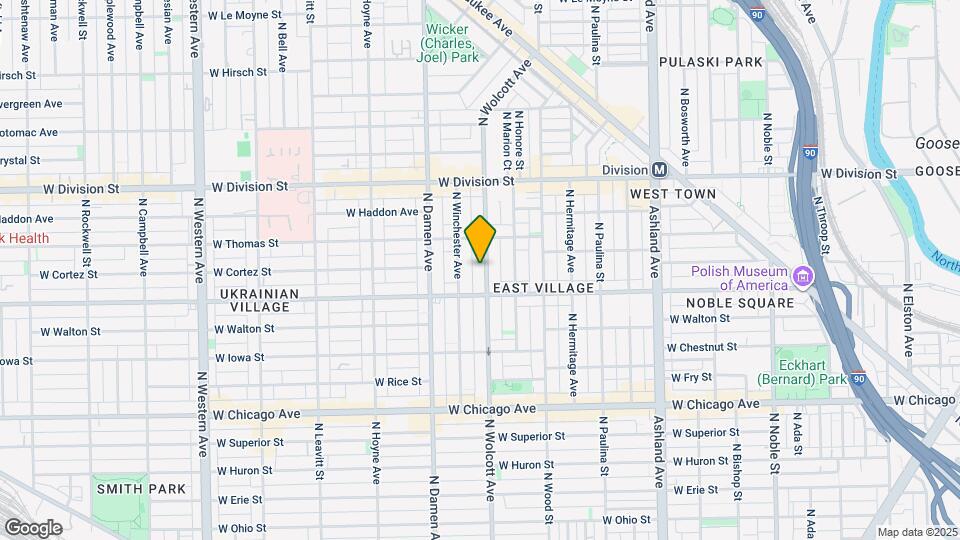 1026 N Wolcott Ave Map and Location Details