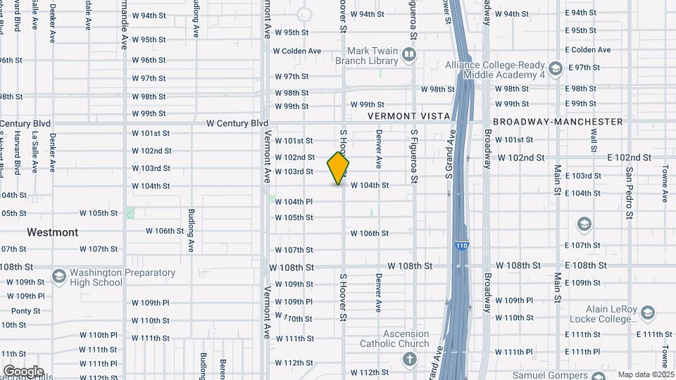 10405 S Hoover St Mapa y Detalles de la Ubicación