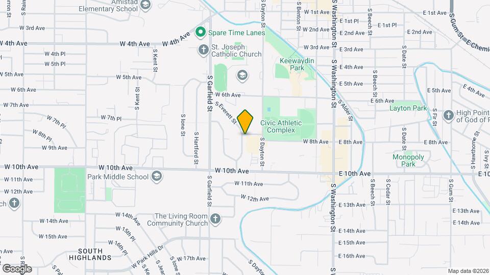 801 S Everett St Map and Location Details
