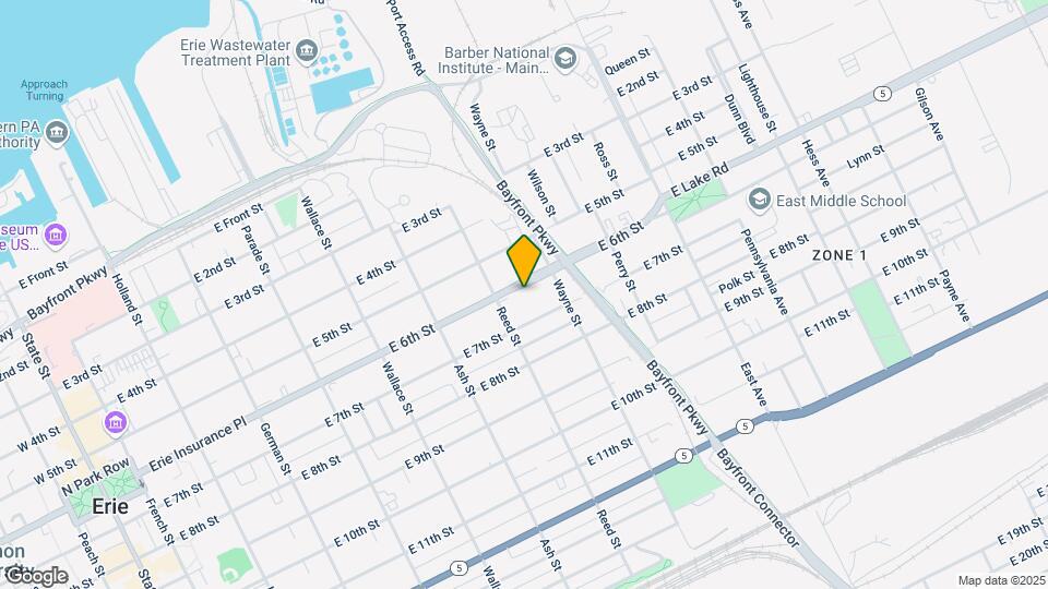 725 E 6th St Mapa y Detalles de la Ubicación
