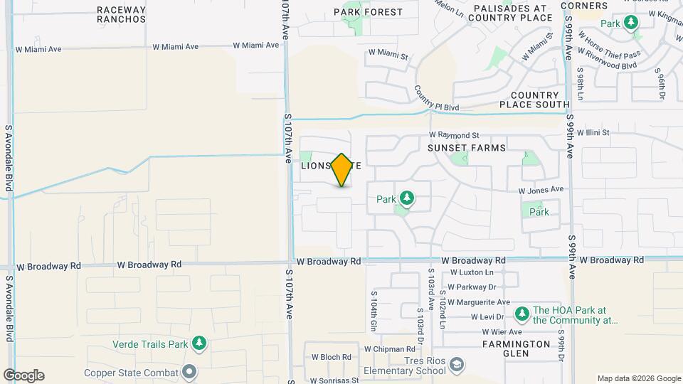 10526 W Atlantis Wy Mapa y Detalles de la Ubicación