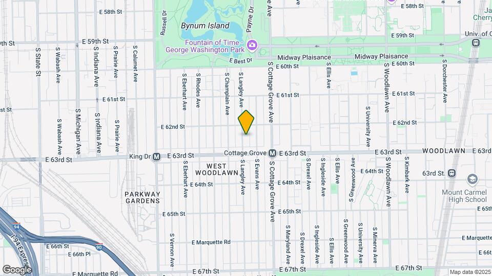 6227 S Langley Ave Map and Location Details