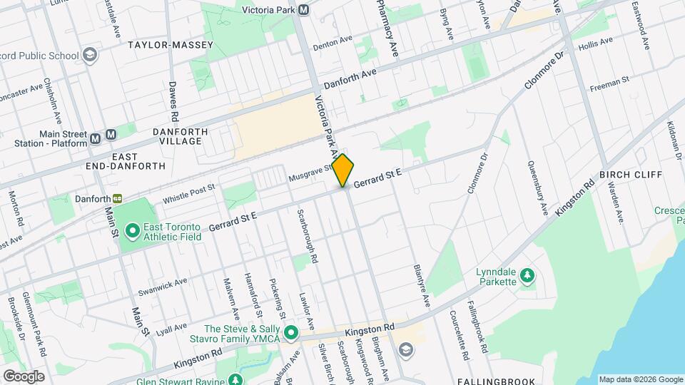 2471 Gerrard St E Map and Location Details
